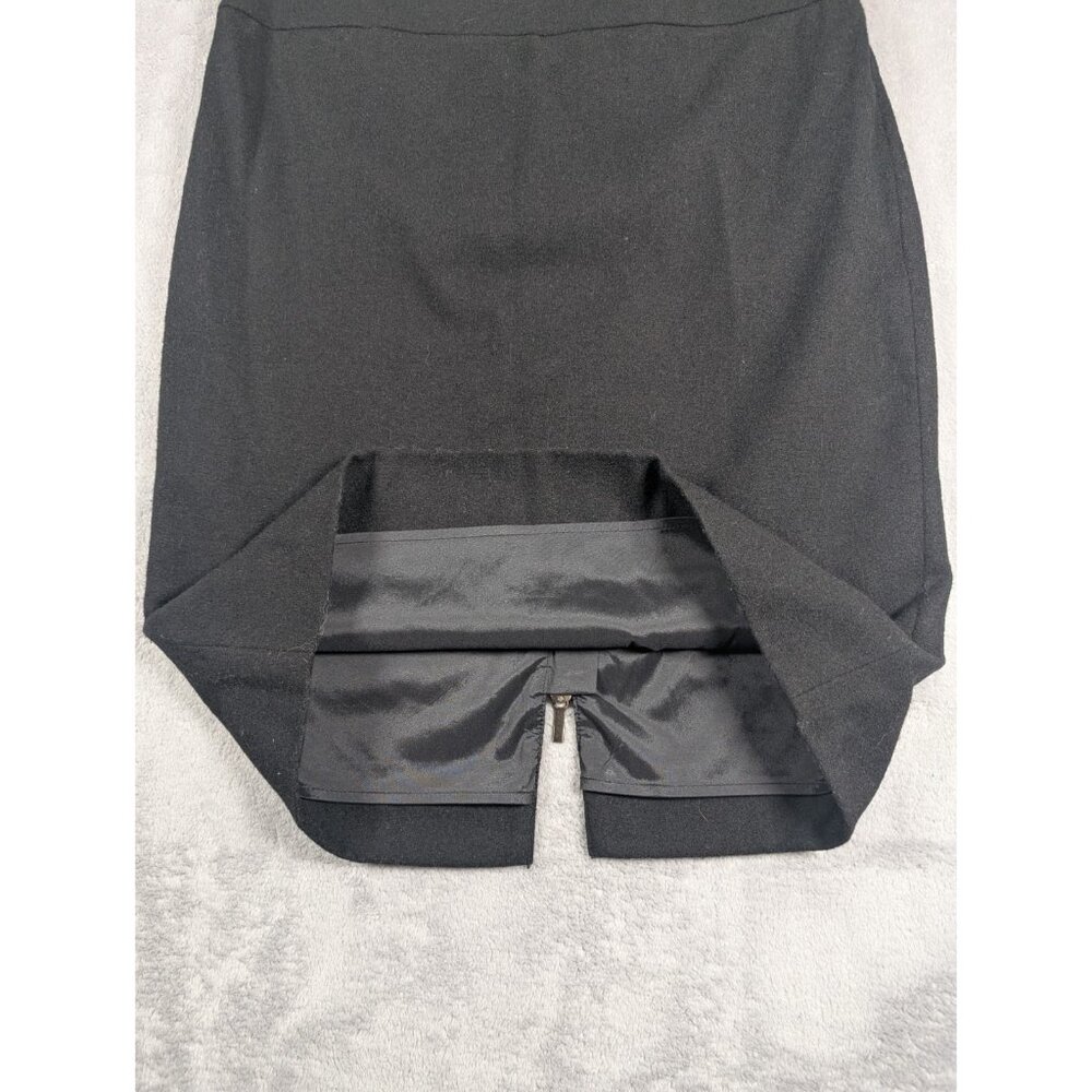 Banana Republic Skirt Womens Size 4 Black Knee Length Pleated Wool Academic - Picture 3 of 10